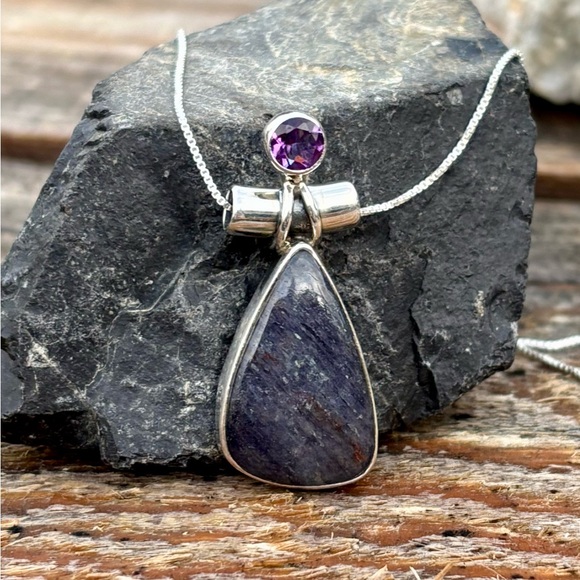 NEW! Purple Adventurine & Amethyst Necklace - Picture 6 of 11